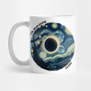 Total Solar Eclipse April 8th 2024, North America Tour, Path of Totality, Van Gogh Solar Eclipse Mug